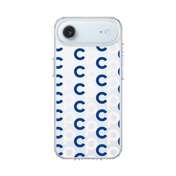 スリムプロテクションケース［ オリジナル - CASEPLAYイニシャル総柄 - ネイビー ］
