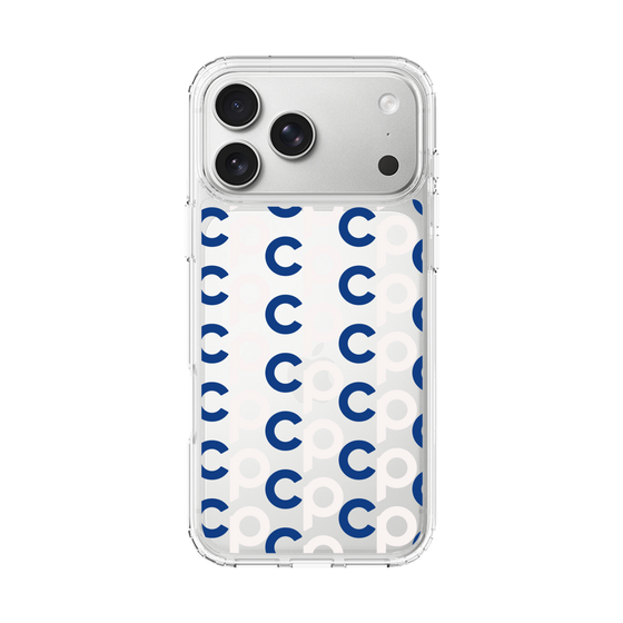 スリムプロテクションケース［ オリジナル - CASEPLAYイニシャル総柄 - ネイビー ］
