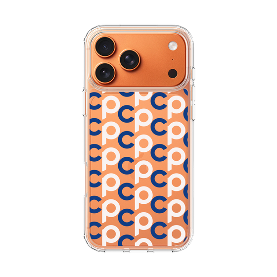スリムプロテクションケース［ オリジナル - CASEPLAYイニシャル総柄 - ネイビー ］