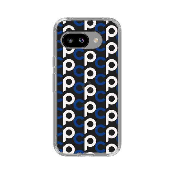 スリムプロテクションケース［ オリジナル - CASEPLAYイニシャル総柄 - ネイビー ］