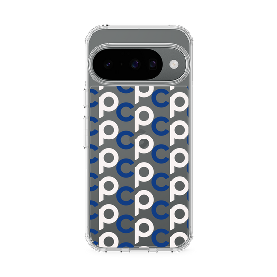 スリムプロテクションケース［ オリジナル - CASEPLAYイニシャル総柄 - ネイビー ］