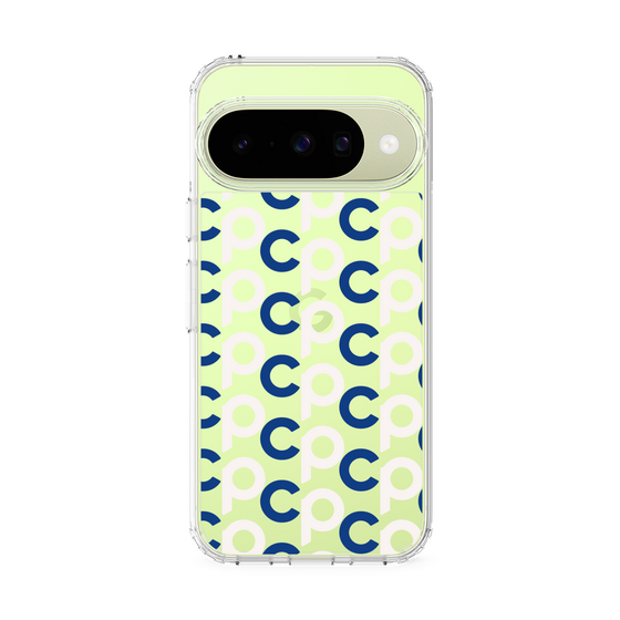 スリムプロテクションケース［ オリジナル - CASEPLAYイニシャル総柄 - ネイビー ］