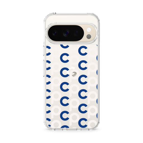 スリムプロテクションケース［ オリジナル - CASEPLAYイニシャル総柄 - ネイビー ］