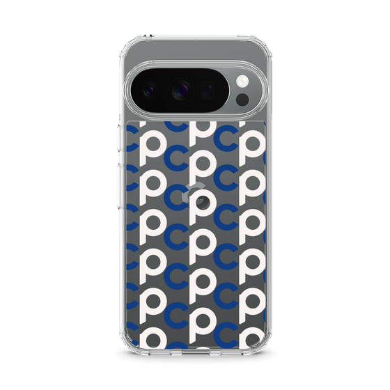 スリムプロテクションケース［ オリジナル - CASEPLAYイニシャル総柄 - ネイビー ］