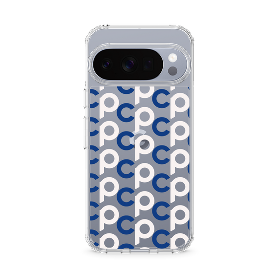 スリムプロテクションケース［ オリジナル - CASEPLAYイニシャル総柄 - ネイビー ］