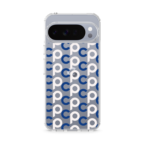 スリムプロテクションケース［ オリジナル - CASEPLAYイニシャル総柄 - ネイビー ］