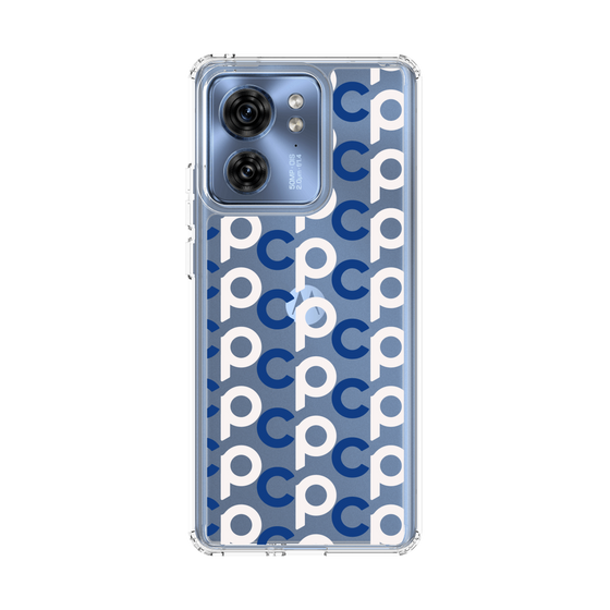 スリムプロテクションケース［ オリジナル - CASEPLAYイニシャル総柄 - ネイビー ］
