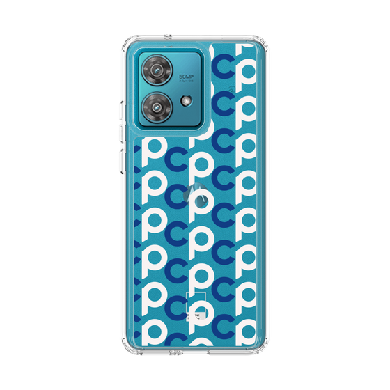 スリムプロテクションケース［ オリジナル - CASEPLAYイニシャル総柄 - ネイビー ］