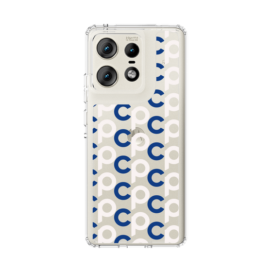 スリムプロテクションケース［ オリジナル - CASEPLAYイニシャル総柄 - ネイビー ］