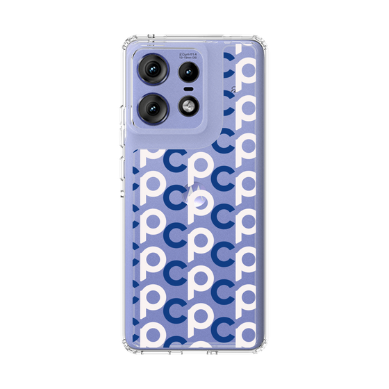 スリムプロテクションケース［ オリジナル - CASEPLAYイニシャル総柄 - ネイビー ］