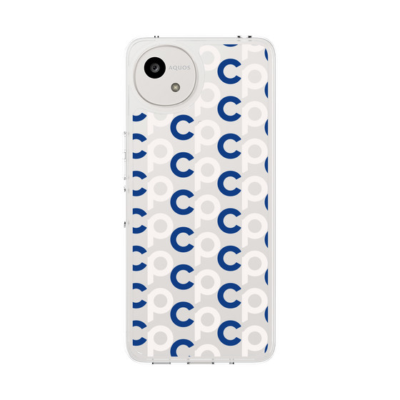 スリムプロテクションケース［ オリジナル - CASEPLAYイニシャル総柄 - ネイビー ］