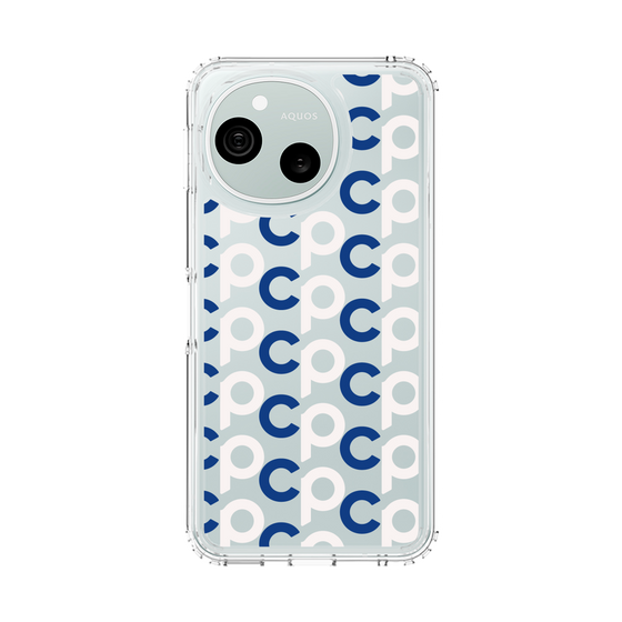 スリムプロテクションケース［ オリジナル - CASEPLAYイニシャル総柄 - ネイビー ］