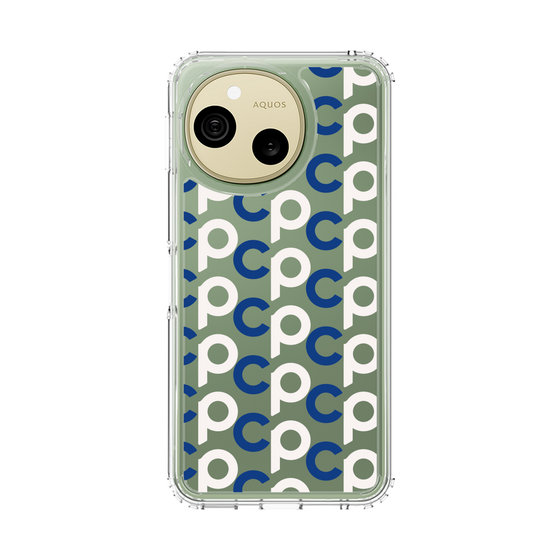 スリムプロテクションケース［ オリジナル - CASEPLAYイニシャル総柄 - ネイビー ］