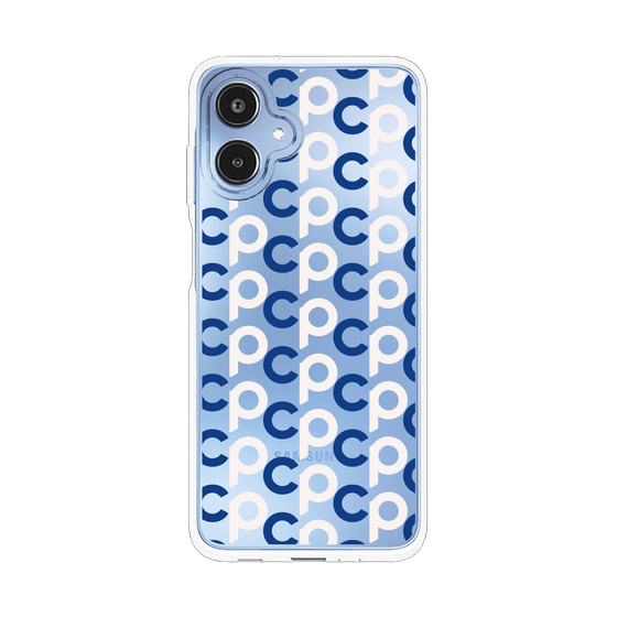 スリムプロテクションケース［ オリジナル - CASEPLAYイニシャル総柄 - ネイビー ］
