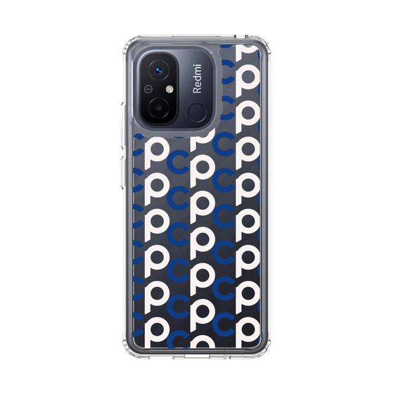 スリムプロテクションケース［ オリジナル - CASEPLAYイニシャル総柄 - ネイビー ］