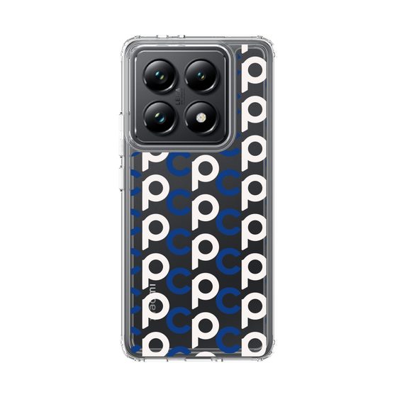 スリムプロテクションケース［ オリジナル - CASEPLAYイニシャル総柄 - ネイビー ］
