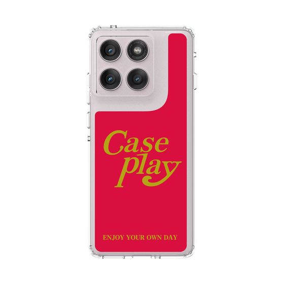 スリムプロテクションケース［ オリジナル - ENJOY YOUR OWN DAY - レッド ］