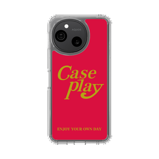 スリムプロテクションケース［ オリジナル - ENJOY YOUR OWN DAY - レッド ］