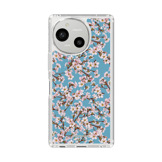 スリムプロテクションケース［ 日比谷花壇 - サクラ - ライトブルー ］
