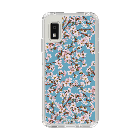 スリムプロテクションケース［ 日比谷花壇 - サクラ - ライトブルー ］