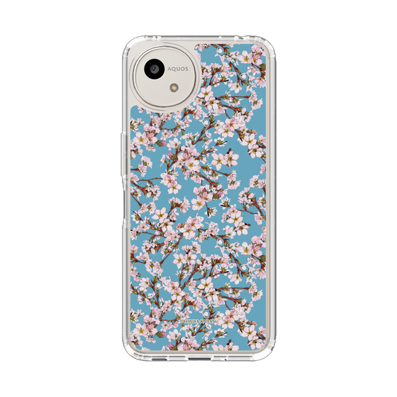 スリムプロテクションケース［ 日比谷花壇 - サクラ - ライトブルー ］