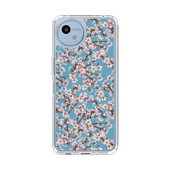 スリムプロテクションケース［ 日比谷花壇 - サクラ - ライトブルー ］