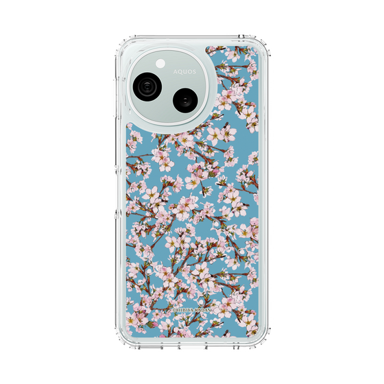 スリムプロテクションケース［ 日比谷花壇 - サクラ - ライトブルー ］