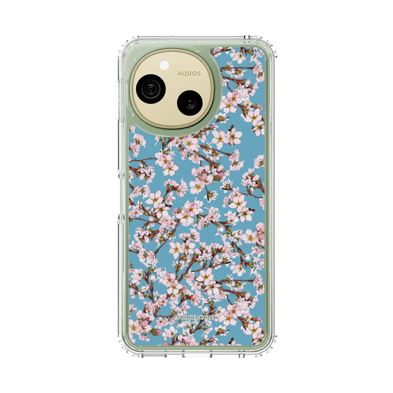 スリムプロテクションケース［ 日比谷花壇 - サクラ - ライトブルー ］