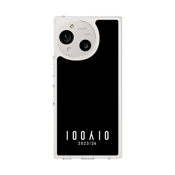スリムプロテクションケース［ 100人10 - Logo horizontal - Black ］