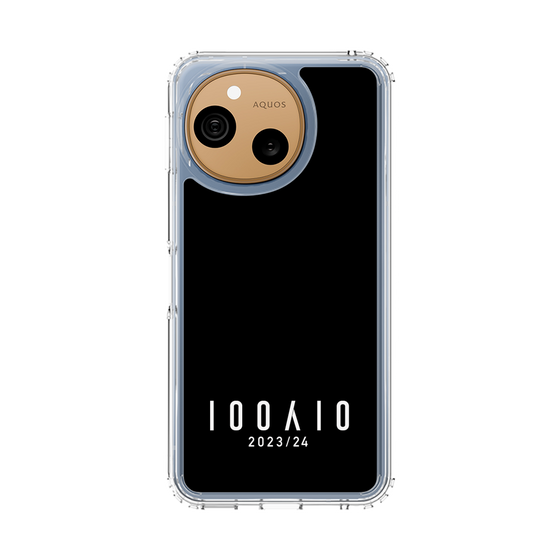 スリムプロテクションケース［ 100人10 - Logo horizontal - Black ］