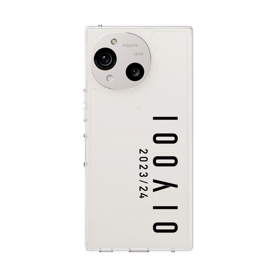 スリムプロテクションケース［ 100人10 - Logo vertical - Clear ］