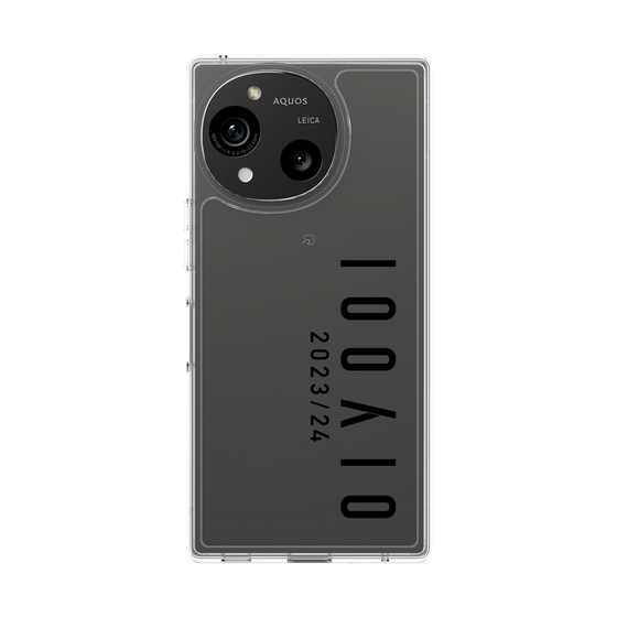 スリムプロテクションケース［ 100人10 - Logo vertical - Clear ］