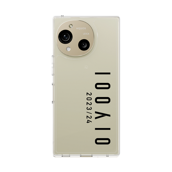 スリムプロテクションケース［ 100人10 - Logo vertical - Clear ］