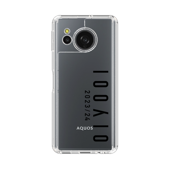 スリムプロテクションケース［ 100人10 - Logo vertical - Clear ］