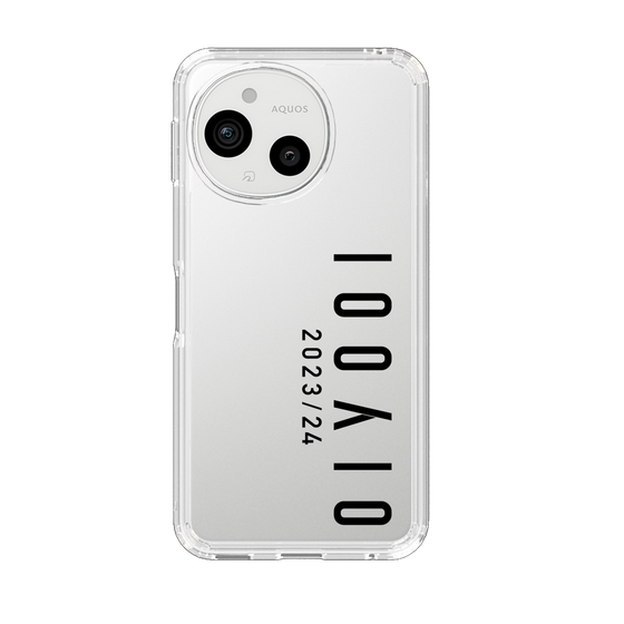 スリムプロテクションケース［ 100人10 - Logo vertical - Clear ］