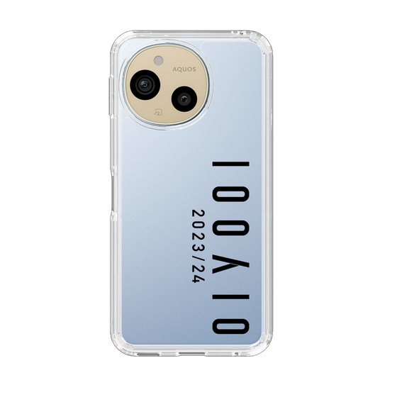 スリムプロテクションケース［ 100人10 - Logo vertical - Clear ］