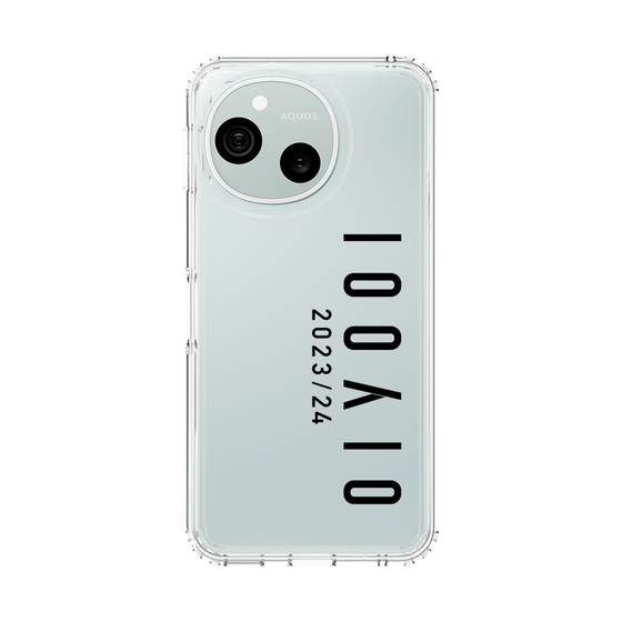 スリムプロテクションケース［ 100人10 - Logo vertical - Clear ］