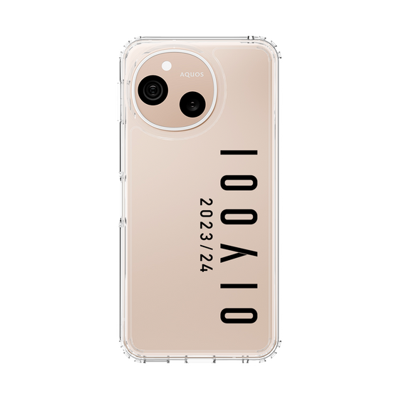 スリムプロテクションケース［ 100人10 - Logo vertical - Clear ］