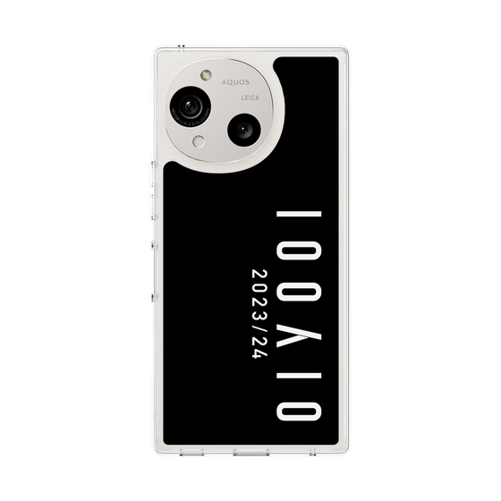 スリムプロテクションケース［ 100人10 - Logo vertical - Black ］