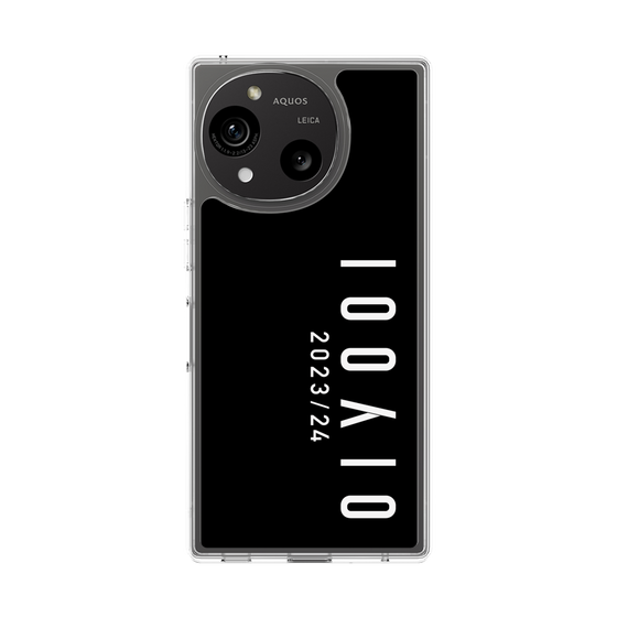 スリムプロテクションケース［ 100人10 - Logo vertical - Black ］
