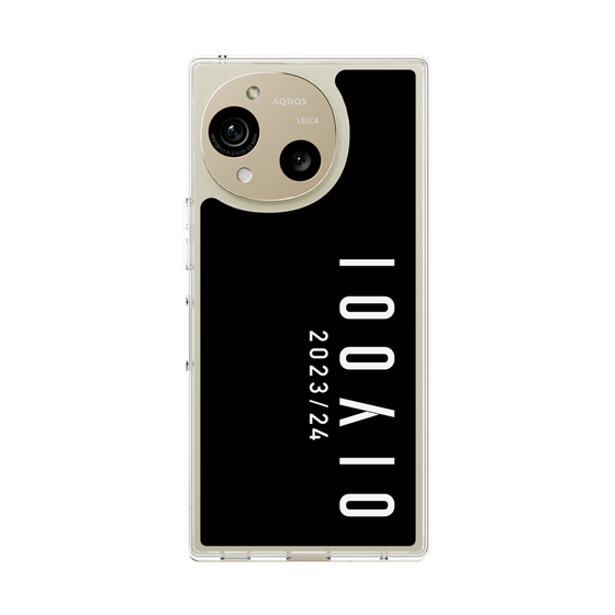 スリムプロテクションケース［ 100人10 - Logo vertical - Black ］