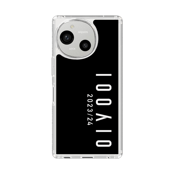 スリムプロテクションケース［ 100人10 - Logo vertical - Black ］