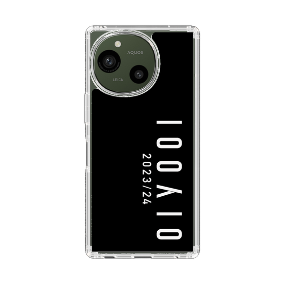 スリムプロテクションケース［ 100人10 - Logo vertical - Black ］