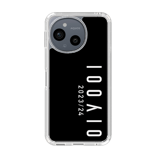 スリムプロテクションケース［ 100人10 - Logo vertical - Black ］