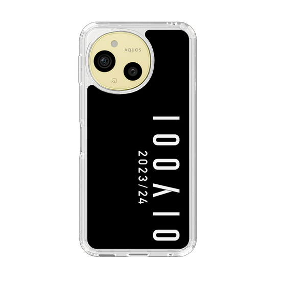 スリムプロテクションケース［ 100人10 - Logo vertical - Black ］