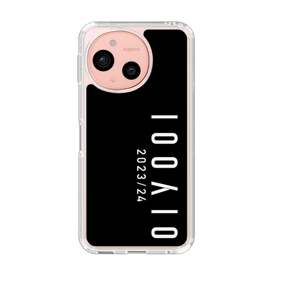 スリムプロテクションケース［ 100人10 - Logo vertical - Black ］