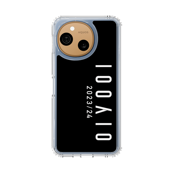 スリムプロテクションケース［ 100人10 - Logo vertical - Black ］