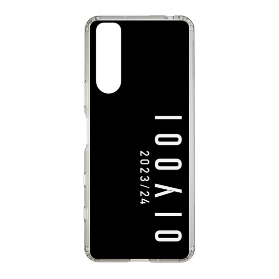 スリムプロテクションケース［ 100人10 - Logo vertical - Black ］