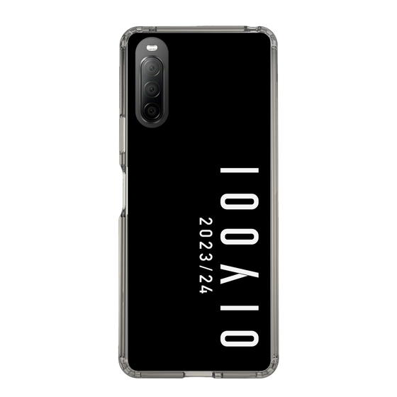 スリムプロテクションケース［ 100人10 - Logo vertical - Black ］