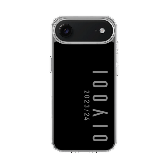 スリムプロテクションケース［ 100人10 - Logo vertical - Gray ］
